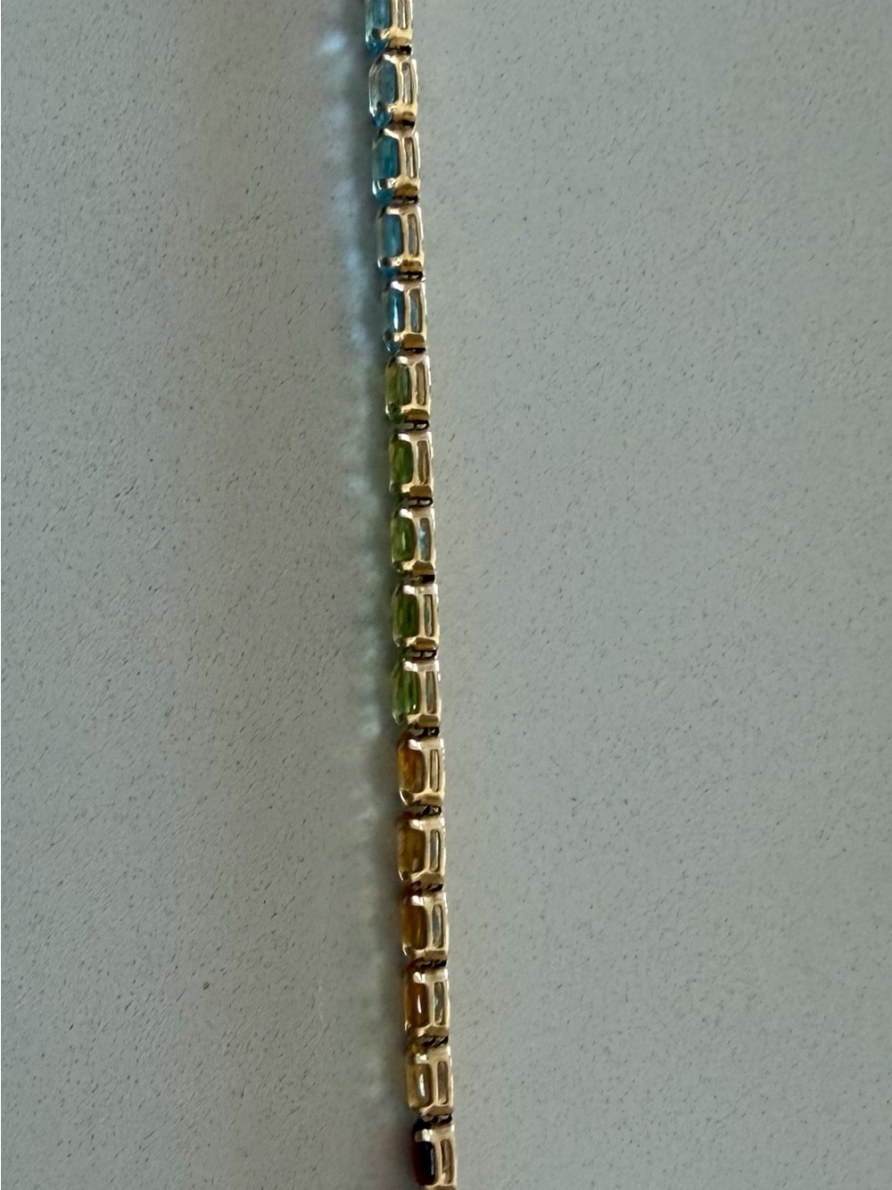 14kt multi stone bracelet - Picture 3 of 9